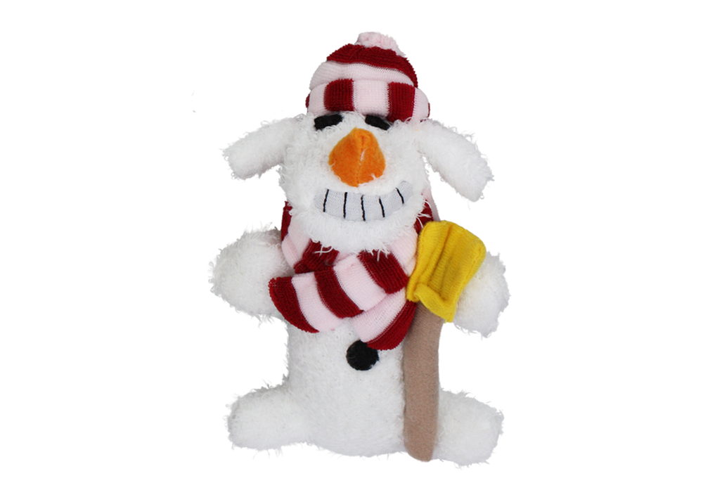 Multipet Holiday Loofa Dog Snowman Plush Dog Toy (3 Sizes Available)