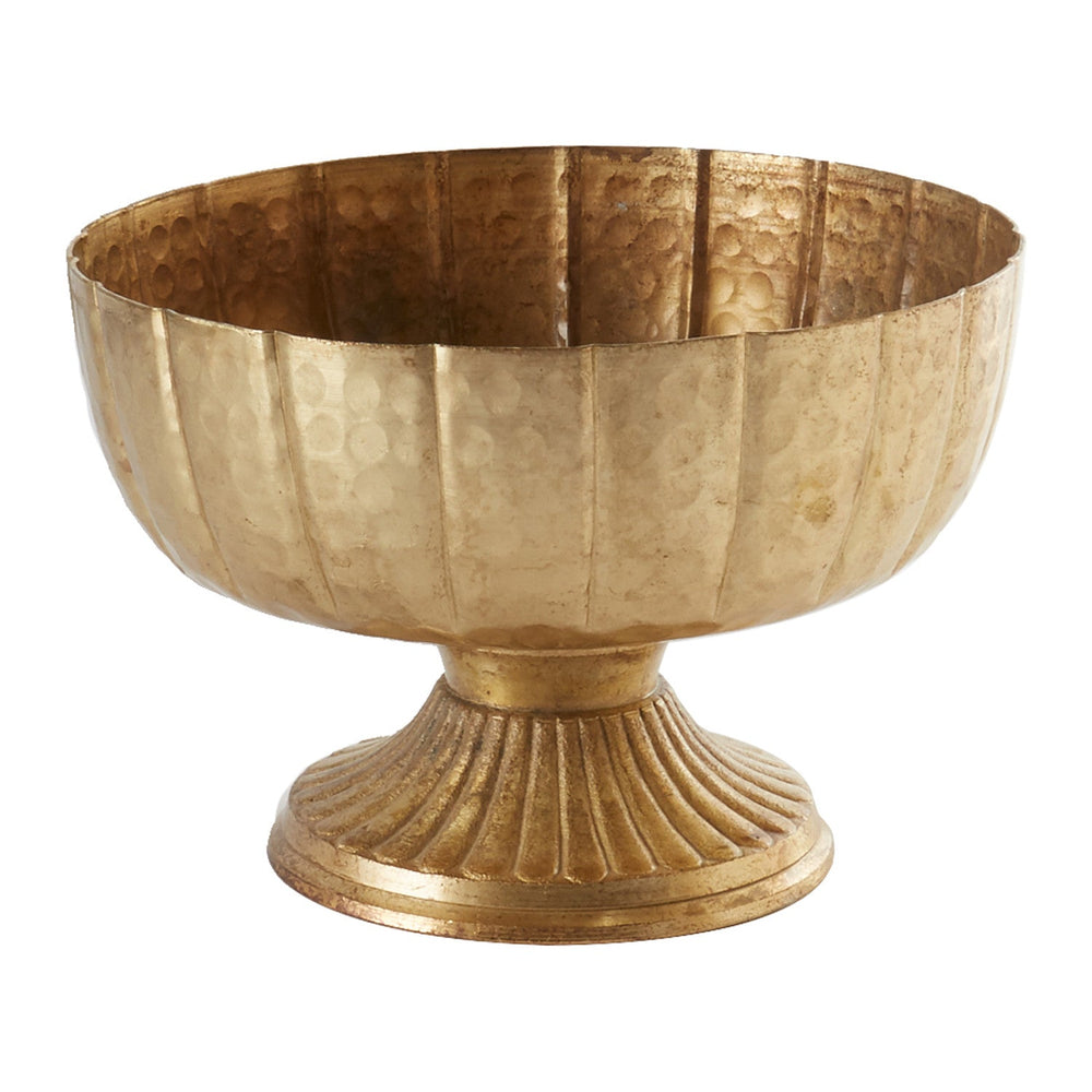 Lita Footed Metal Decorative Vessels By Accent Decor