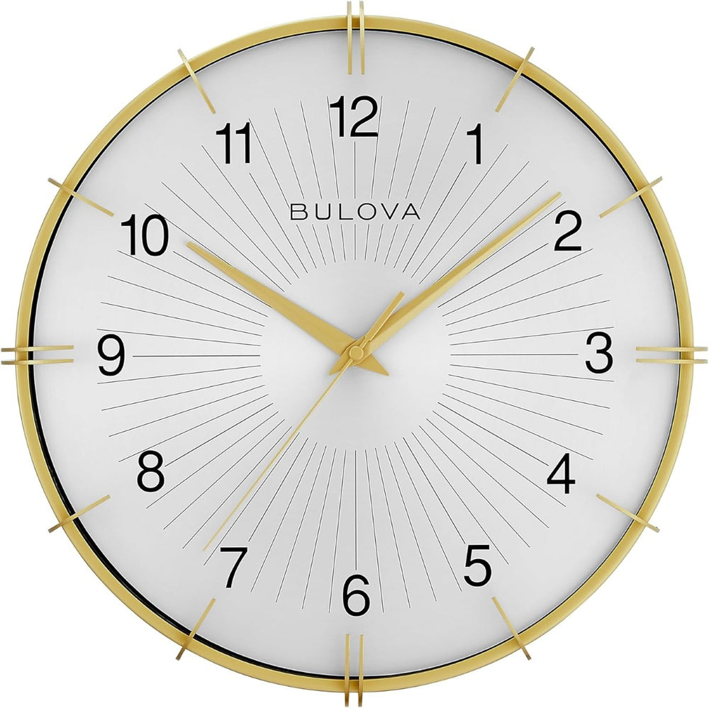 Bulova C4388 Citation Retro Metal 14" Wall Clock