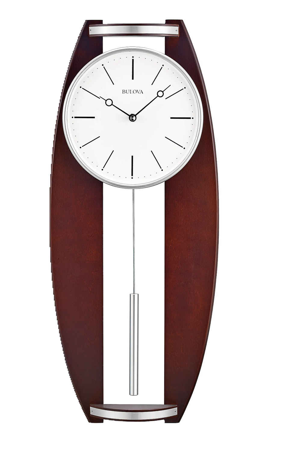 Bulova C4896 Bel Aire Espresso Pendulum 23.4" Wall Clock