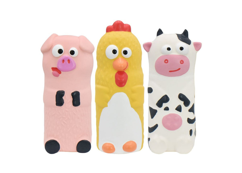 Multipet Minipet Look Who's Crunching Animals Dog Toy - 4"