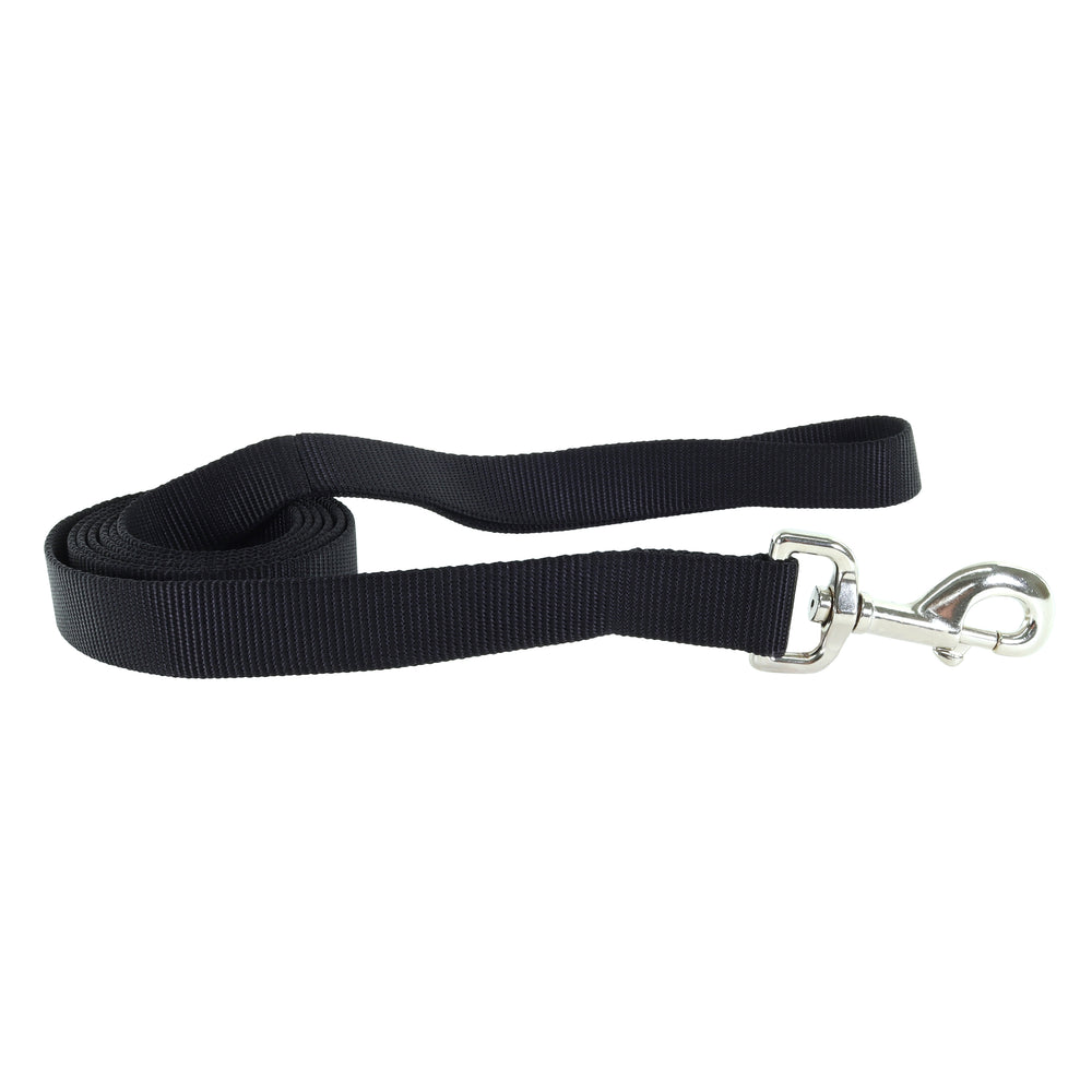 Single-Ply Nylon Dog Leash, 6' - X-Small - 3/8" x 6' / Black