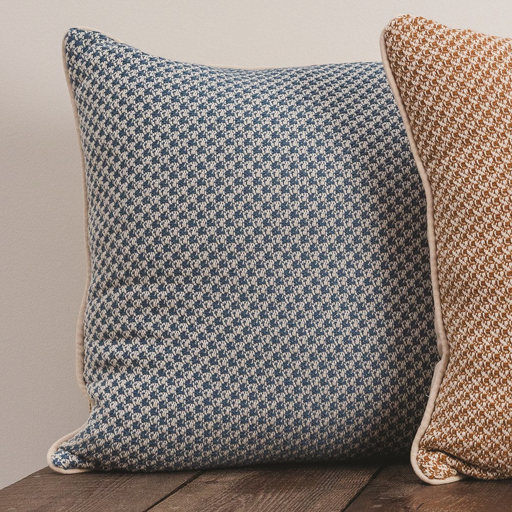 Mini Box Blue Throw Pillow
