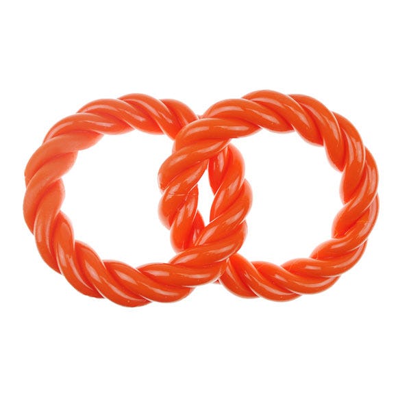 Infinity TPR 2 Rings Dog Toy, Orange