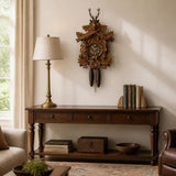 Hermle Large Hunter 8-Day Cuckoo Clock, 830/4 - shown hanging on a wall