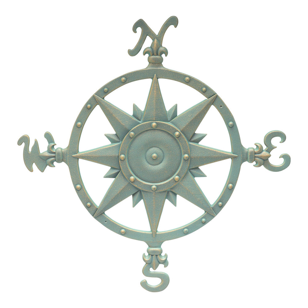 Whitehall 23" Compass Rose Wall Décor - Bronze Verdigris