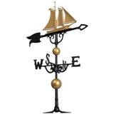 Whitehall 46" Yacht Weathervane - Gold/Bronze