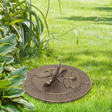 Whitehall Dragonfly Sundial, French Bronze