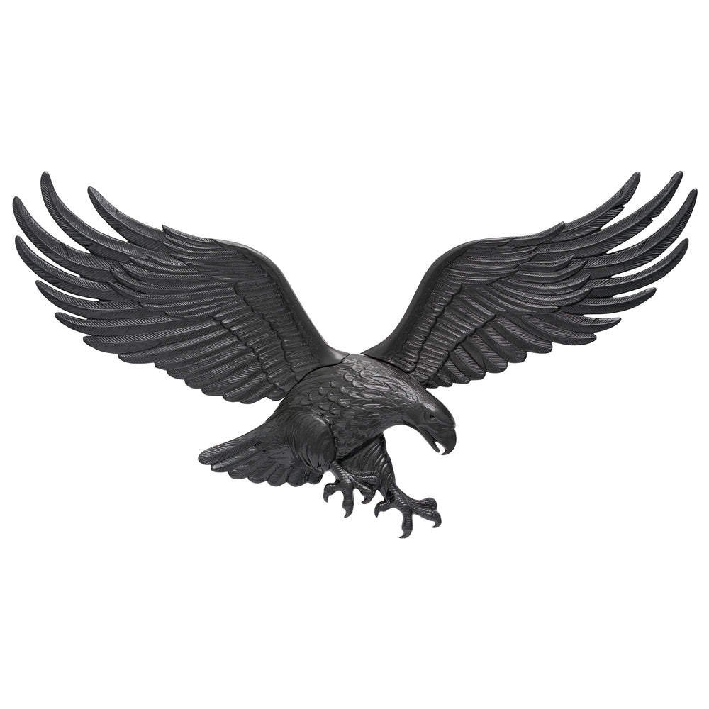 Whitehall 36 inch Wall Eagle, Black finish, cast aluminum patriotic wall decor