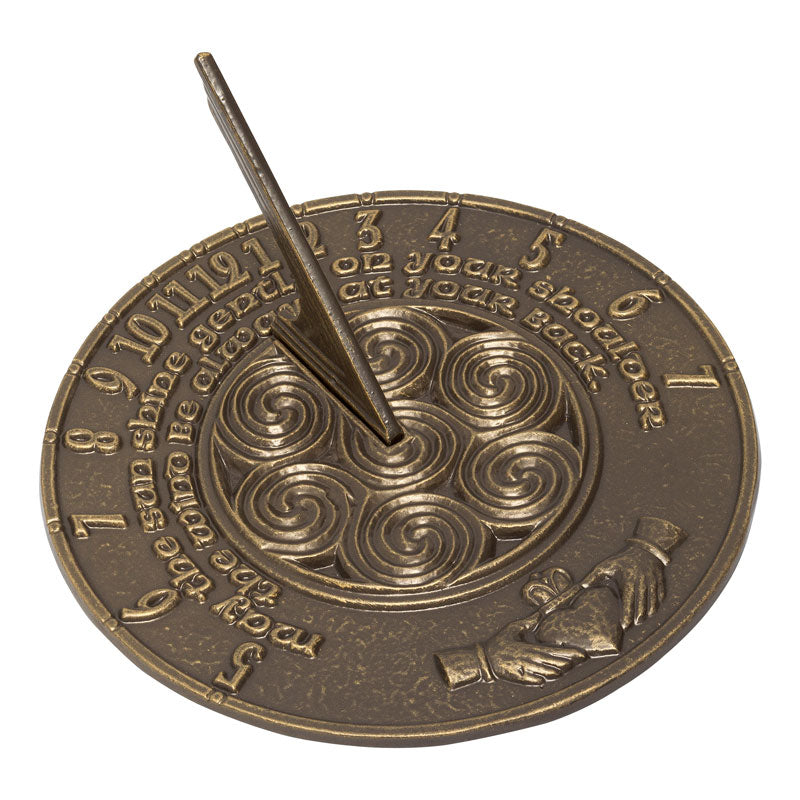 Whitehall Claddagh Sundial - French Bronze