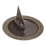 Whitehall Sailboat Sundial Birdbath - French Bronze