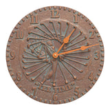 Whitehall Golfer 12" Indoor Outdoor Wall Clock - Copper Verdigris