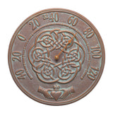 Whitehall Irish Blessings 12" Indoor Outdoor Wall Thermometer - Copper Verdigris