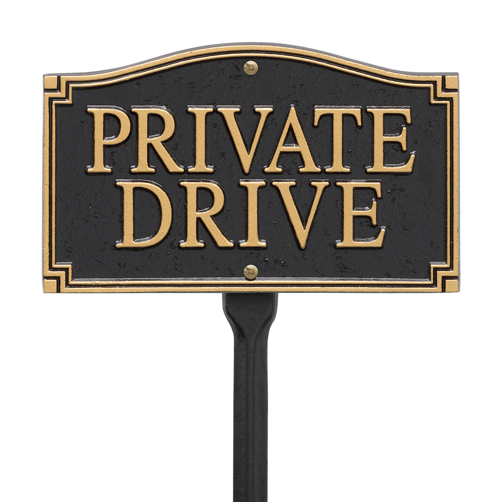 Whitehall Private Drive Statement Plaque - Wall/Lawn