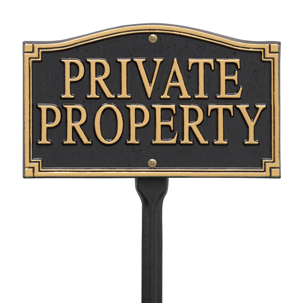 Whitehall Private Property Statement Plaque - Wall/Lawn