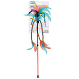 Multipet Cat Wand with Feathers & Ribbon Cat Toy - 17"
