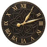 Whitehall Artisan 16" Indoor Outdoor Wall Clock - Black/Gold