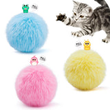 Multipet PomPom Balls with Rattle Cat Toys - 2-Pack