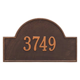 Whitehall Arch Marker Estate Wall 1-Line Personalized Address Plaque - Antique Copper