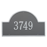Whitehall Arch Marker Estate Wall 1-Line Personalized Address Plaque - Pewter/Silver