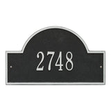 Whitehall Arch Marker Standard Wall 1-Line Personalized Address Plaque - Black/Silver