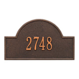 Whitehall Arch Marker Standard Wall 1-Line Personalized Address Plaque - Oil-Rubbed Bronze