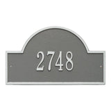 Whitehall Arch Marker Standard Wall 1-Line Personalized Address Plaque - Pewter/Silver