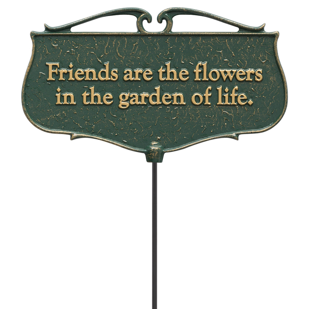 Whitehall Friends are the Flowers Garden Poem Sign