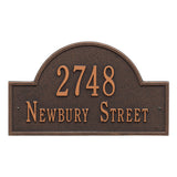 Whitehall Arch Marker Standard Wall 2-Line Personalized Address Plaque - Oil-Rubbed Bronze