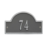 Whitehall Arch Marker Petite Wall 1-Line Personalized Address Plaque - Pewter/Silver