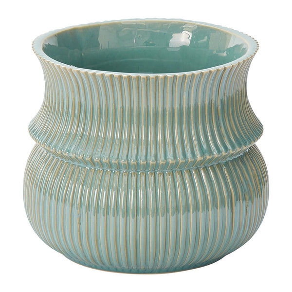 Accent Decor Verdant Ribbed Ceramic Decorative Vessels By Accent Decor