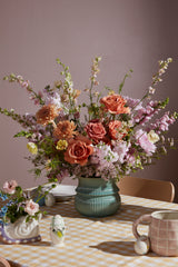 Verdant Ribbed Ceramic Decorative Vessels By Accent Decor