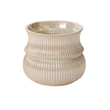 Verdant Ribbed Ceramic Decorative Vessels By Accent Decor