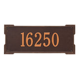 Whitehall Roanoke Estate Wall 1-Line Personalized Address Plaque - Antique Copper
