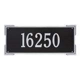 Whitehall Roanoke Estate Wall 1-Line Personalized Address Plaque - Black/Silver