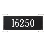 Whitehall Roanoke Estate Wall 1-Line Personalized Address Plaque - Black/White
