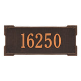 Whitehall Roanoke Estate Wall 1-Line Personalized Address Plaque - Oil-Rubbed Bronze