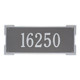 Whitehall Roanoke Estate Wall 1-Line Personalized Address Plaque - Pewter/Silver