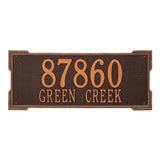 Whitehall Roanoke Estate Wall 2-Line Personalized Address Plaque - Antique Copper