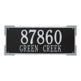 Whitehall Roanoke Estate Wall 2-Line Personalized Address Plaque - Black/Silver
