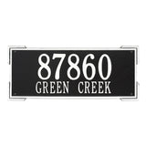 Whitehall Roanoke Estate Wall 2-Line Personalized Address Plaque - Black/White