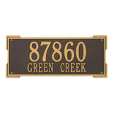 Whitehall Roanoke Estate Wall 2-Line Personalized Address Plaque - Bronze/Gold