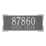 Whitehall Roanoke Estate Wall 2-Line Personalized Address Plaque - Pewter/Silver