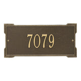 Whitehall Roanoke Standard Wall 1-Line Personalized Address Plaque - Antique Brass