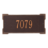 Whitehall Roanoke Standard Wall 1-Line Personalized Address Plaque - Antique Copper