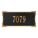 Whitehall Roanoke Standard Wall 1-Line Personalized Address Plaque - Black/Gold