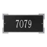 Whitehall Roanoke Standard Wall 1-Line Personalized Address Plaque - Black/Silver