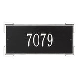 Whitehall Roanoke Standard Wall 1-Line Personalized Address Plaque - Black/White