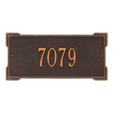 Whitehall Roanoke Standard Wall 1-Line Personalized Address Plaque - Oil-Rubbed Bronze
