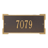 Whitehall Roanoke Standard Wall 1-Line Personalized Address Plaque - Bronze/Gold
